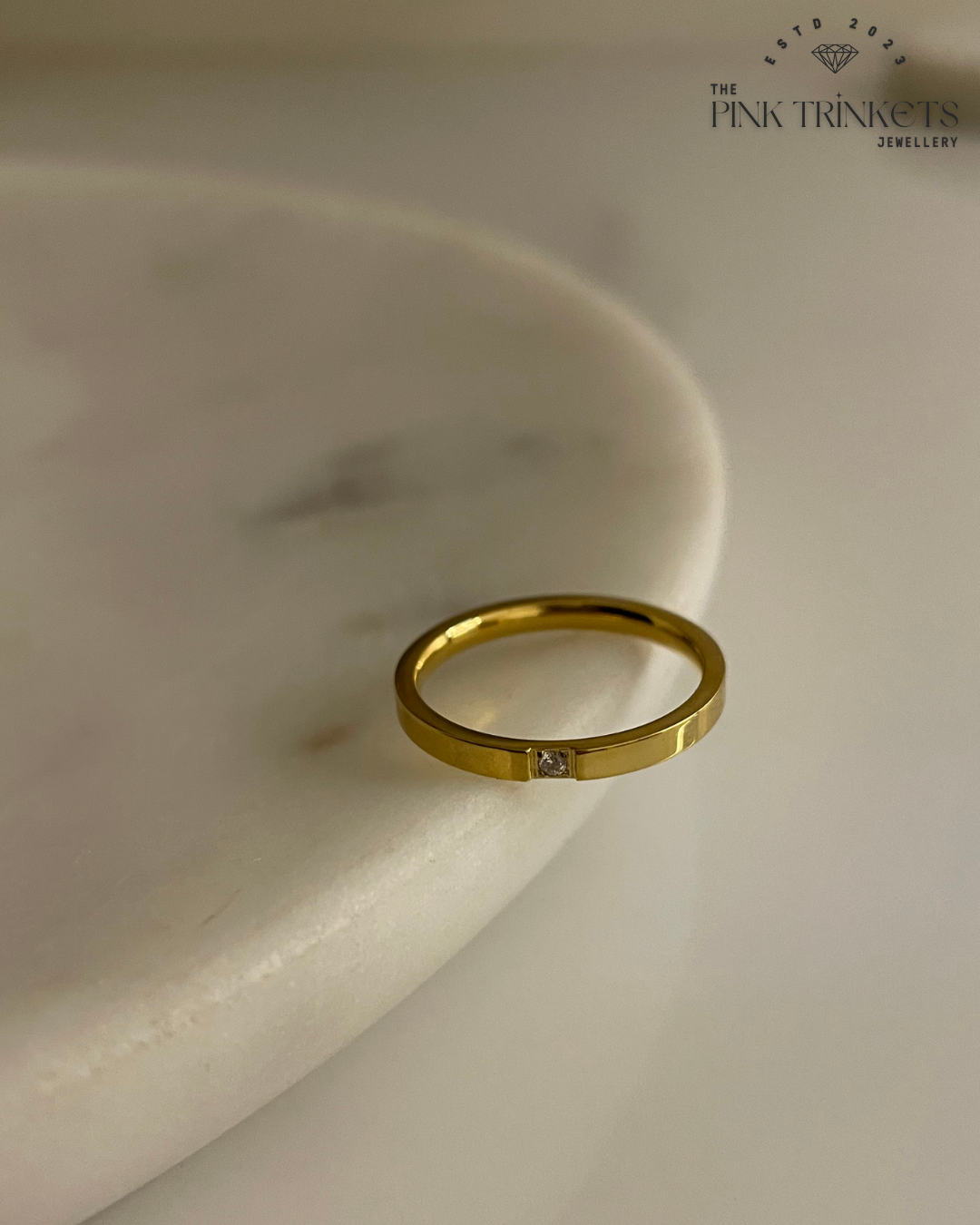Verona 18k Gold Plated Minimalistic Ring