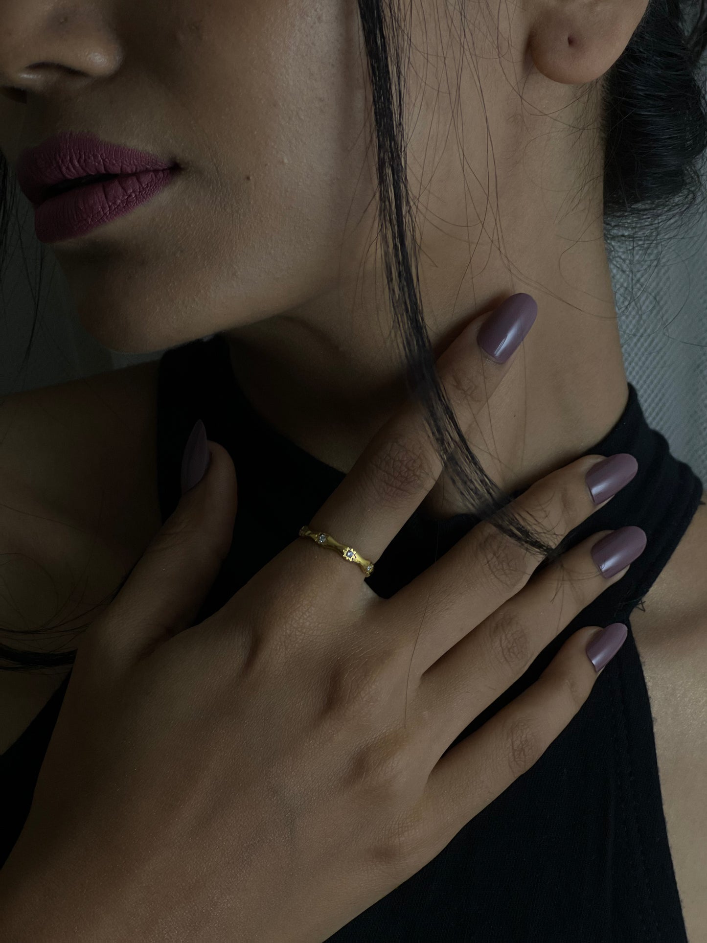 Gleaming Curve 18k Gold Plated Ring