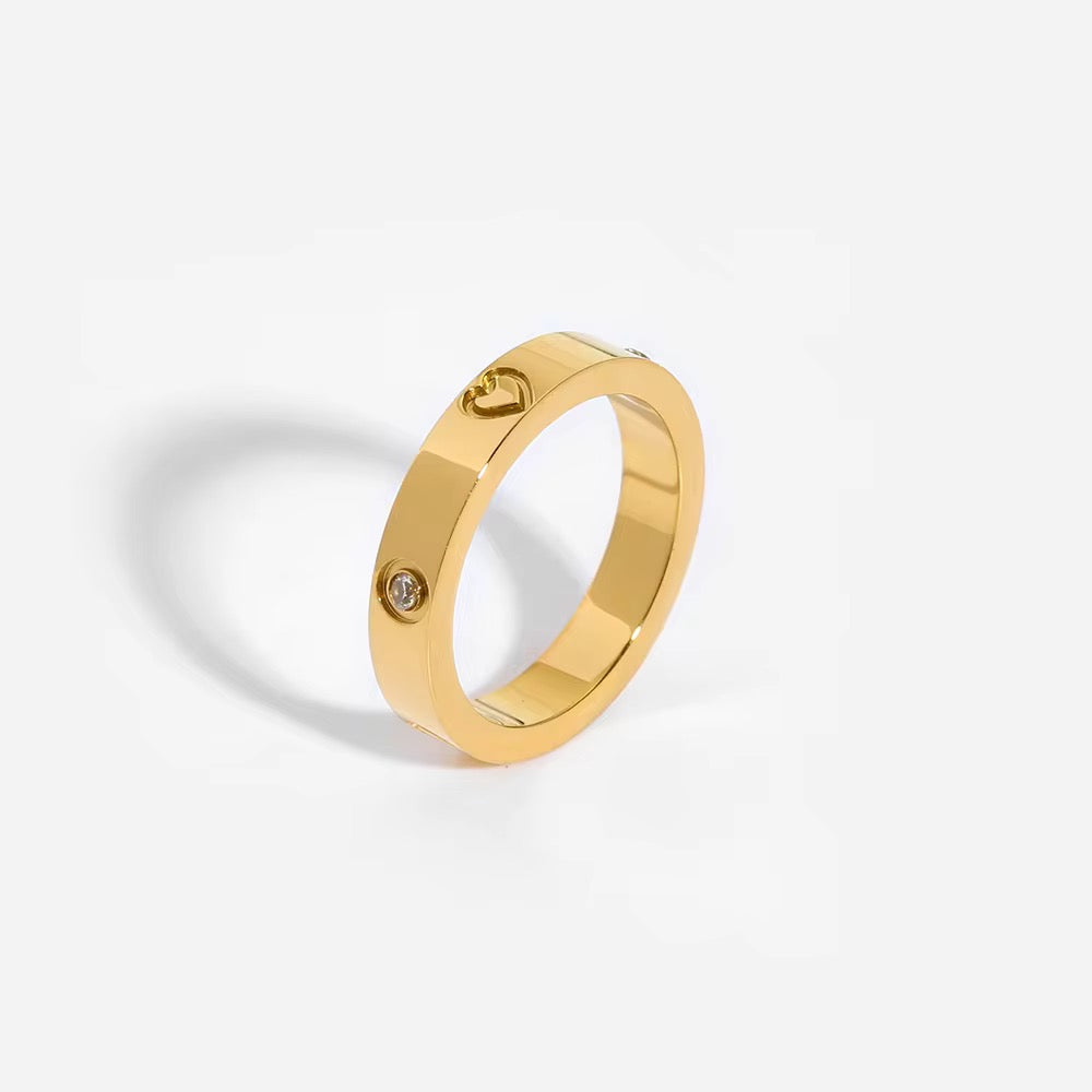 Love Angel 18k gold plated ring