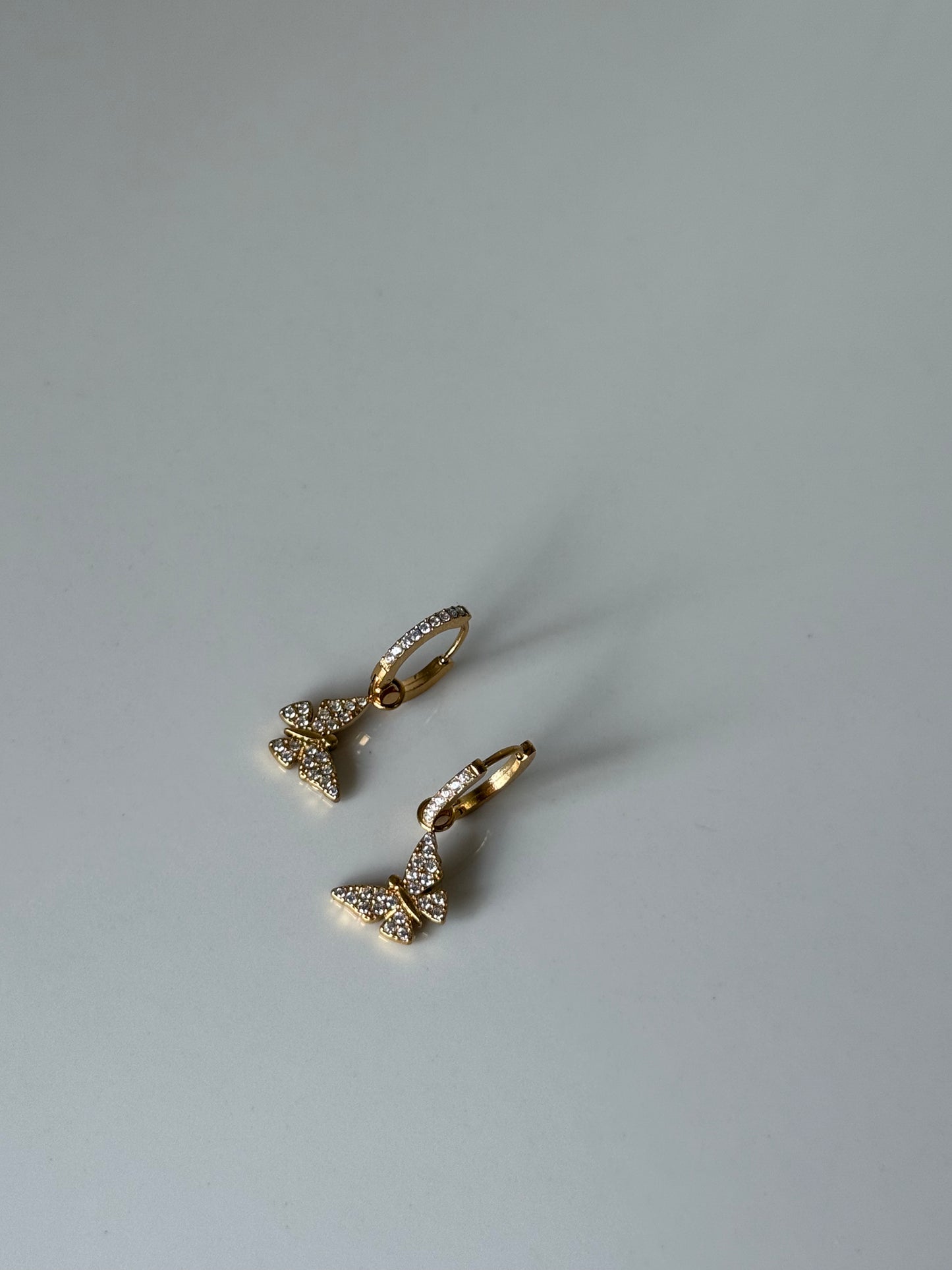Zephyr: 18K Gold Plated Delicate Butterfly Studs