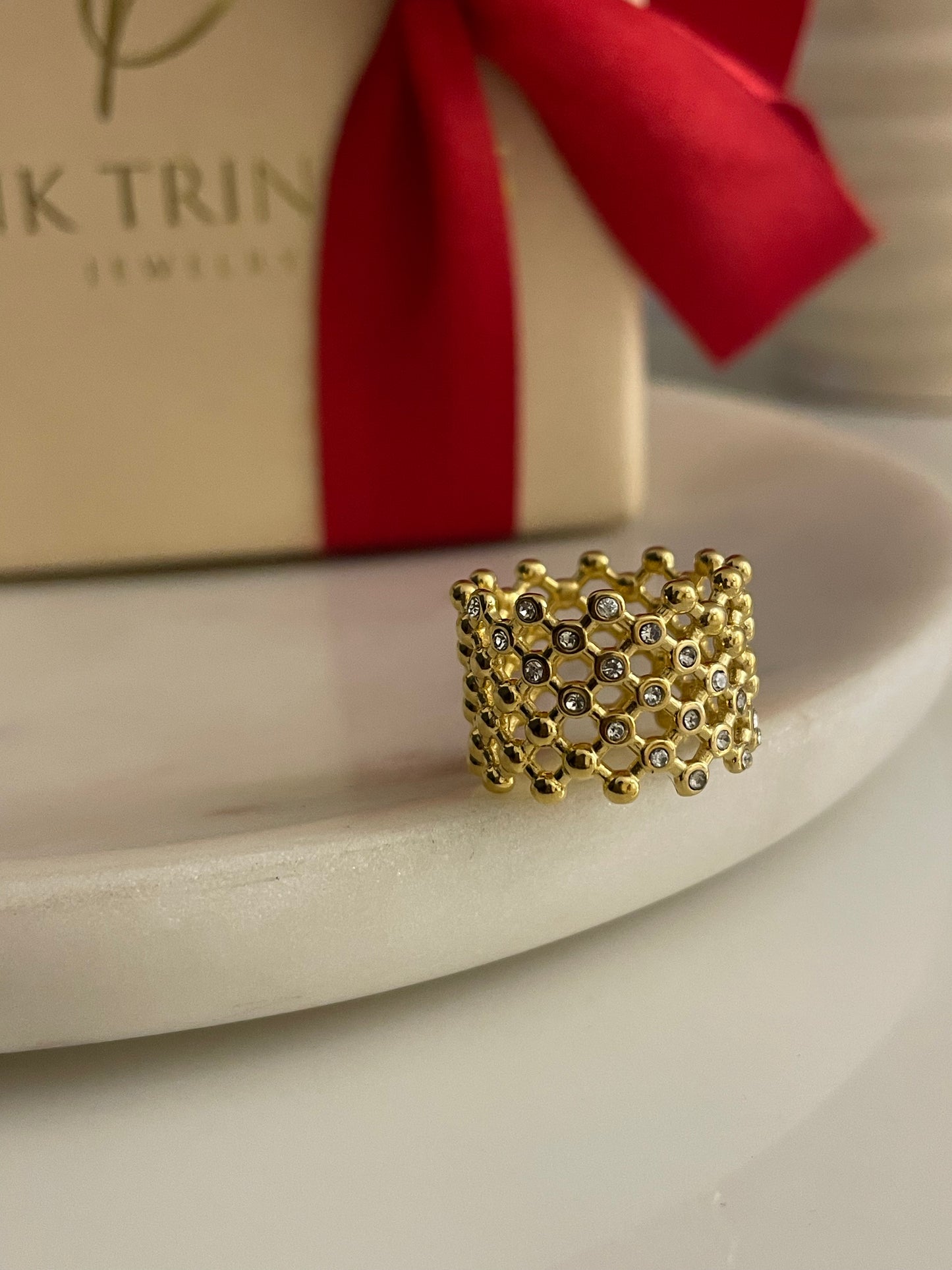 Grace 18k gold plated ring