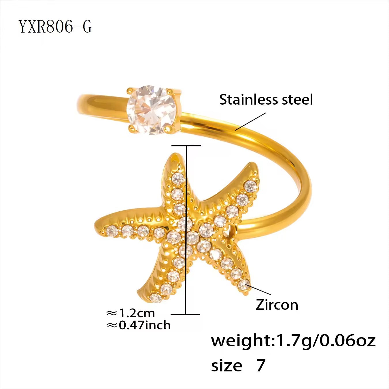 Starfish Rings (Gold & Silver)