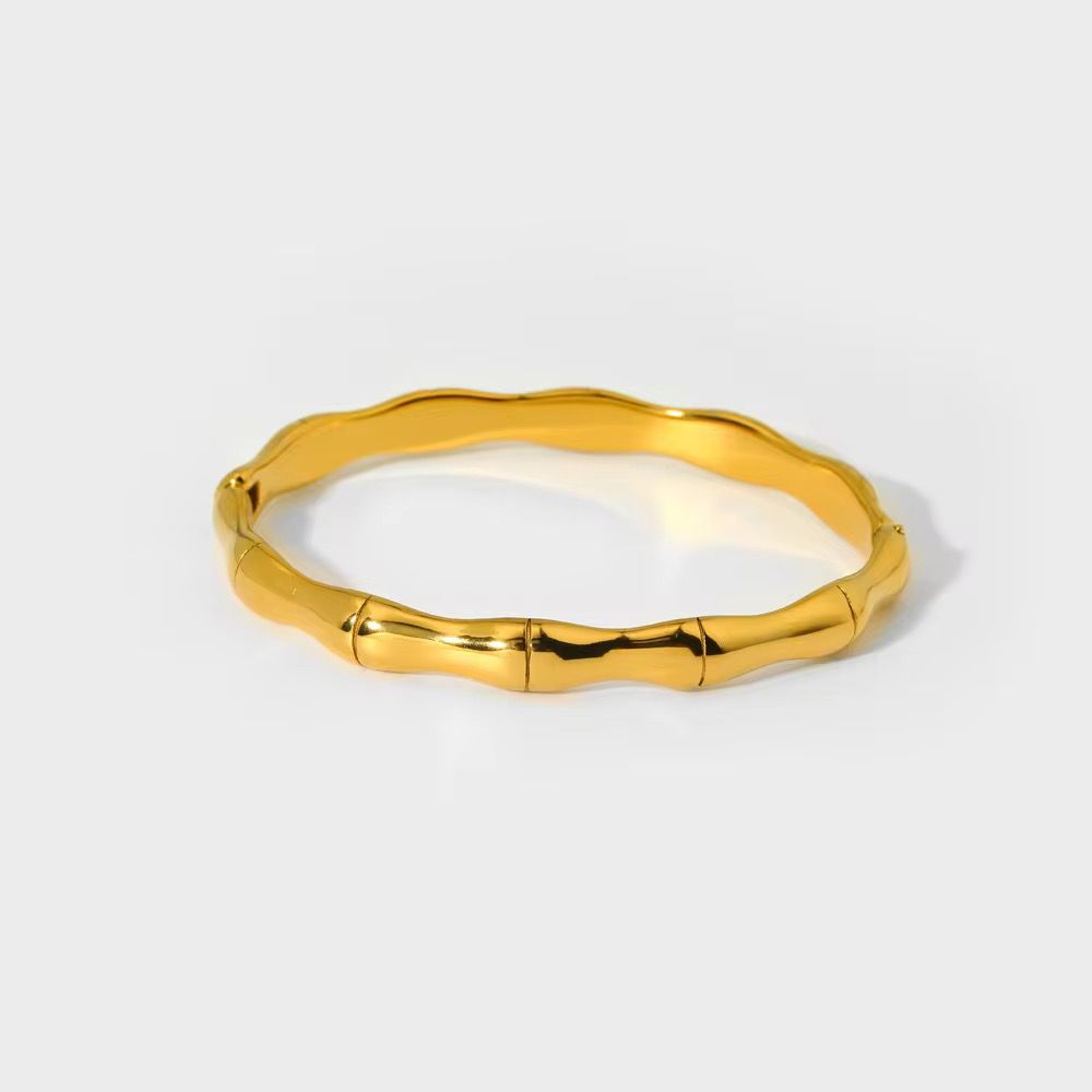 Bamboo Glow 18K Gold-Plated Bracelet