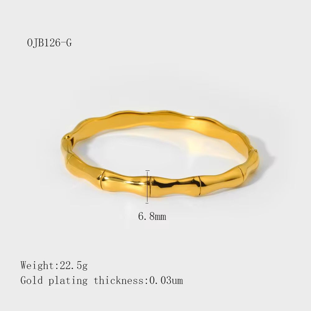 Bamboo Glow 18K Gold-Plated Bracelet