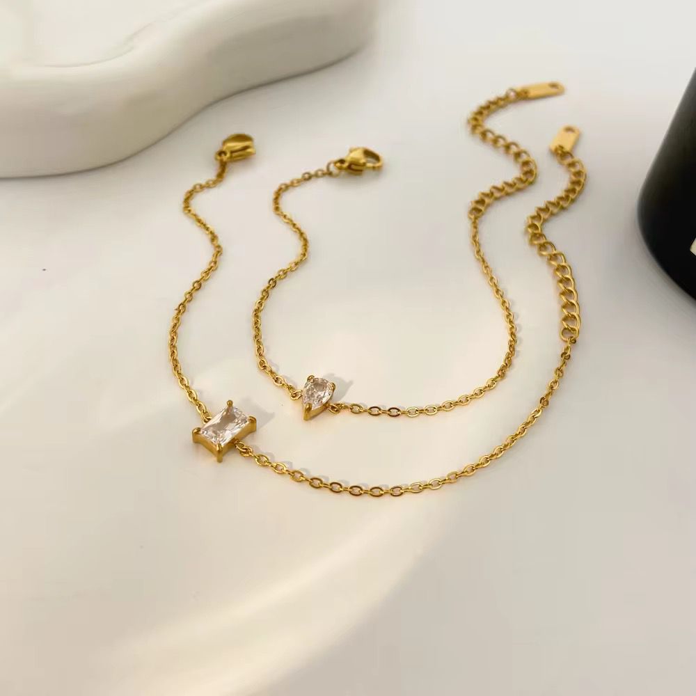 Solitaire Sparkle Bracelet (2 Variants) - 18K Gold Platted