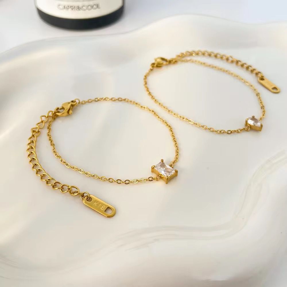 Solitaire Sparkle Bracelet (2 Variants) - 18K Gold Platted