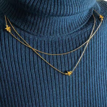 Vesper: 18k Gold Plated Star Pendant Necklace