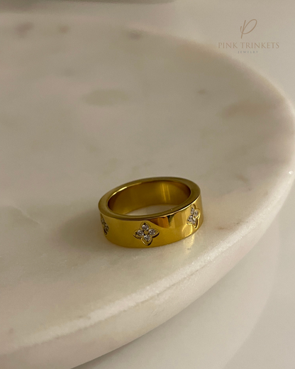 Florentine 18K Gold Plated  Ring