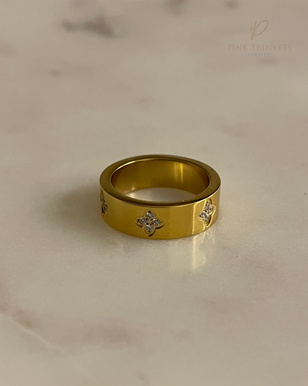 Florentine 18K Gold Plated  Ring