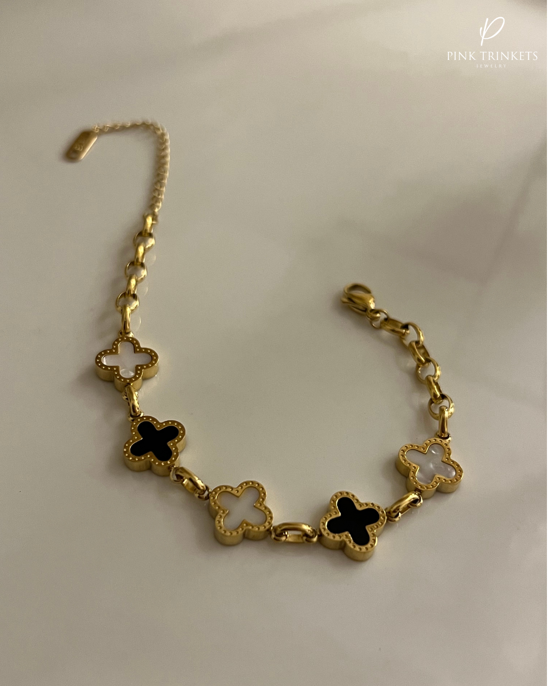 Clover: 18k Gold Plated Clover Bracelet