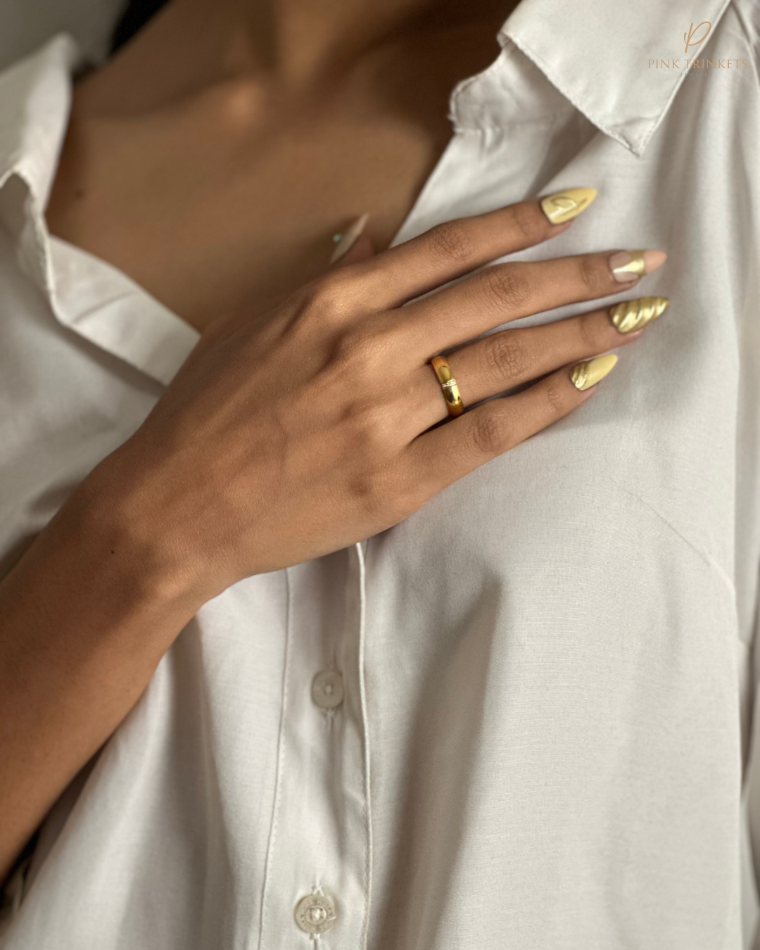 Minimalist: 18k Gold Plated Minimalist Ring Band