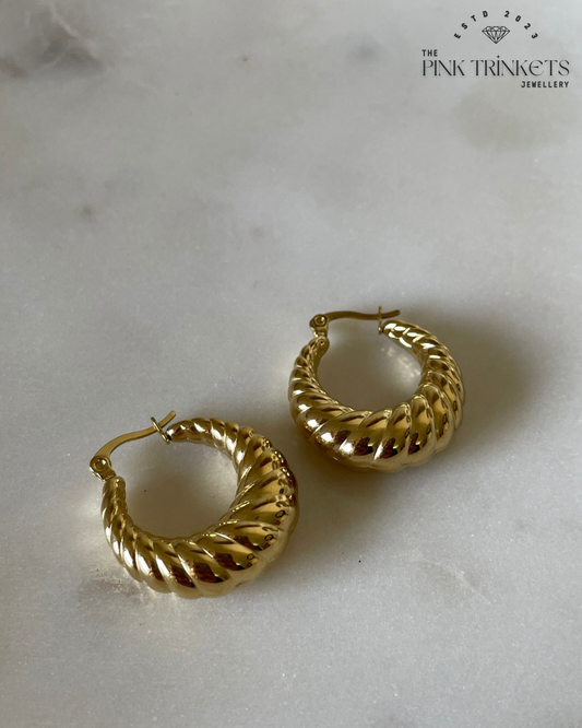 Tamara 18K Gold Plated Hoops