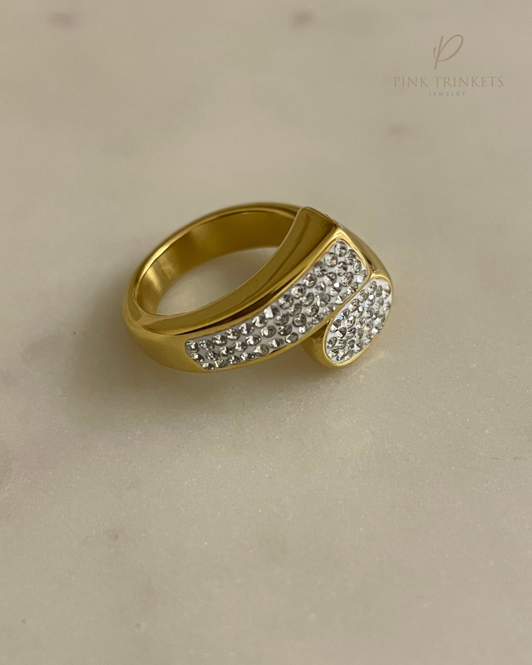 Kylie 18k Gold Plated Statement Ring