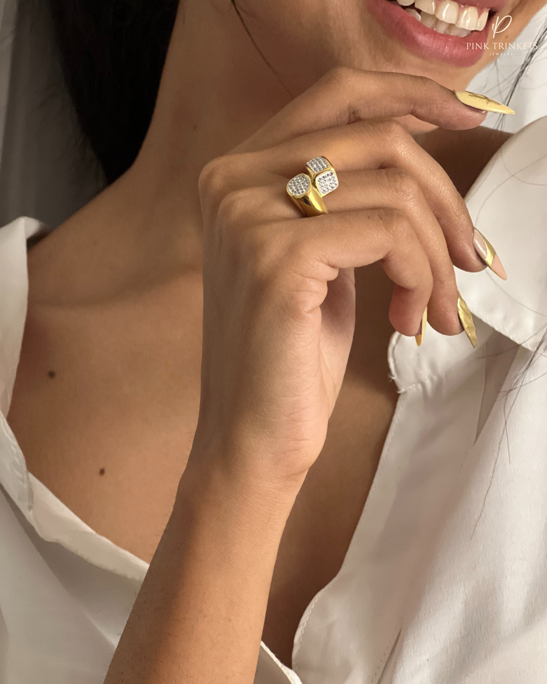 Kylie 18k Gold Plated Statement Ring