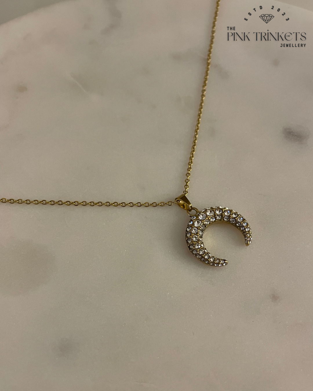 Crescent Dreams 18k Gold Plated Necklace