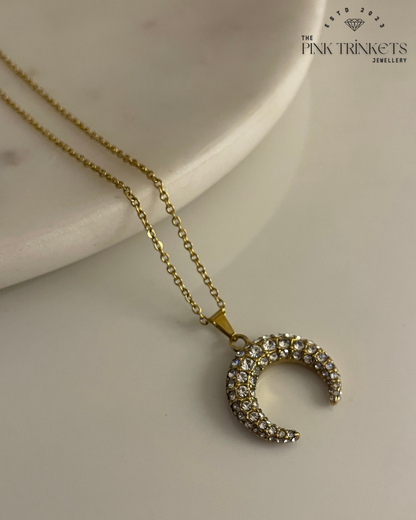 Crescent Dreams 18k Gold Plated Necklace