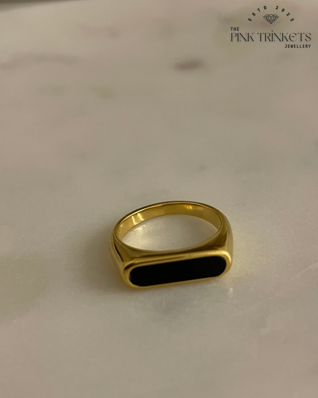 Midnight Charm 18k Gold Plated Ring