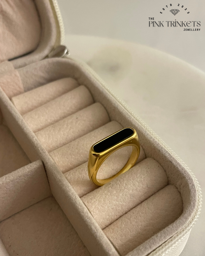 Midnight Charm 18k Gold Plated Ring