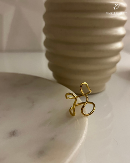 Elysia: 18k Gold Plated Twisted Ring