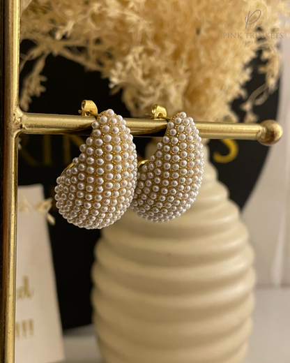 18K Gold Plated Aurora Pearl Earrings