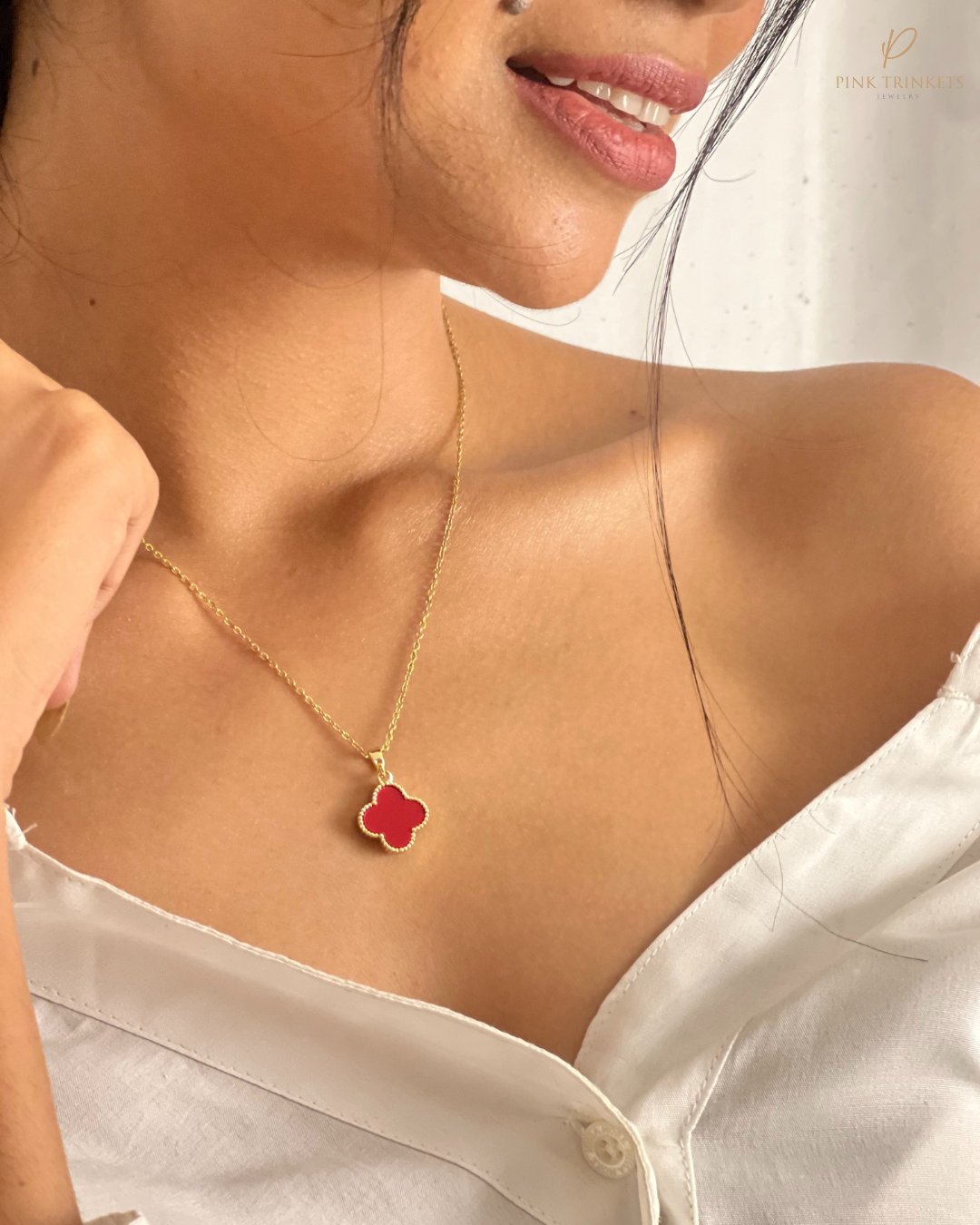 Amalfi Stainless Steal Necklace Red