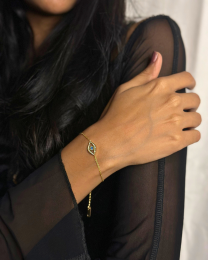 Talya: 18k Gold Plated Evil Eye Bracelet