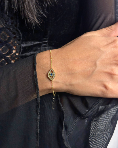 Talya: 18k Gold Plated Evil Eye Bracelet