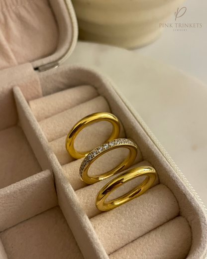 Trinity Tides Rings( 18K Gold Plated)