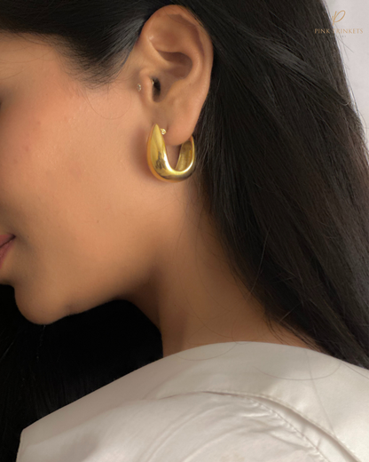 Valencia: 18k Gold Plated Stylish Folded Studs