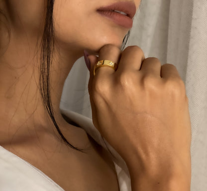 Florentine 18K Gold Plated  Ring