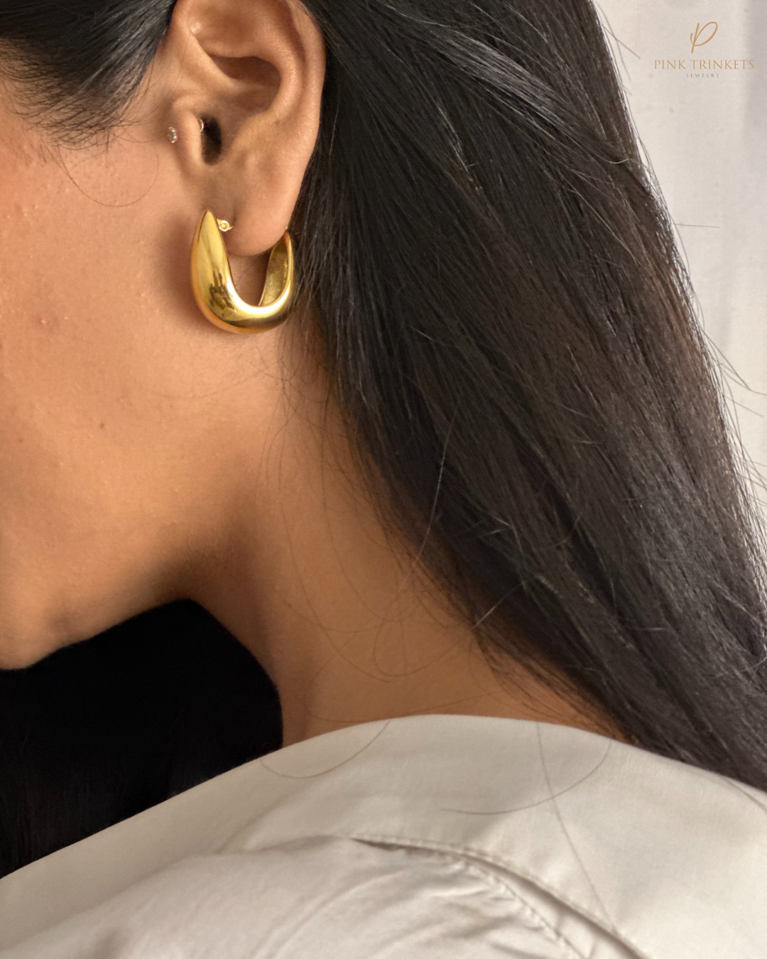 Valencia: 18k Gold Plated Stylish Folded Studs