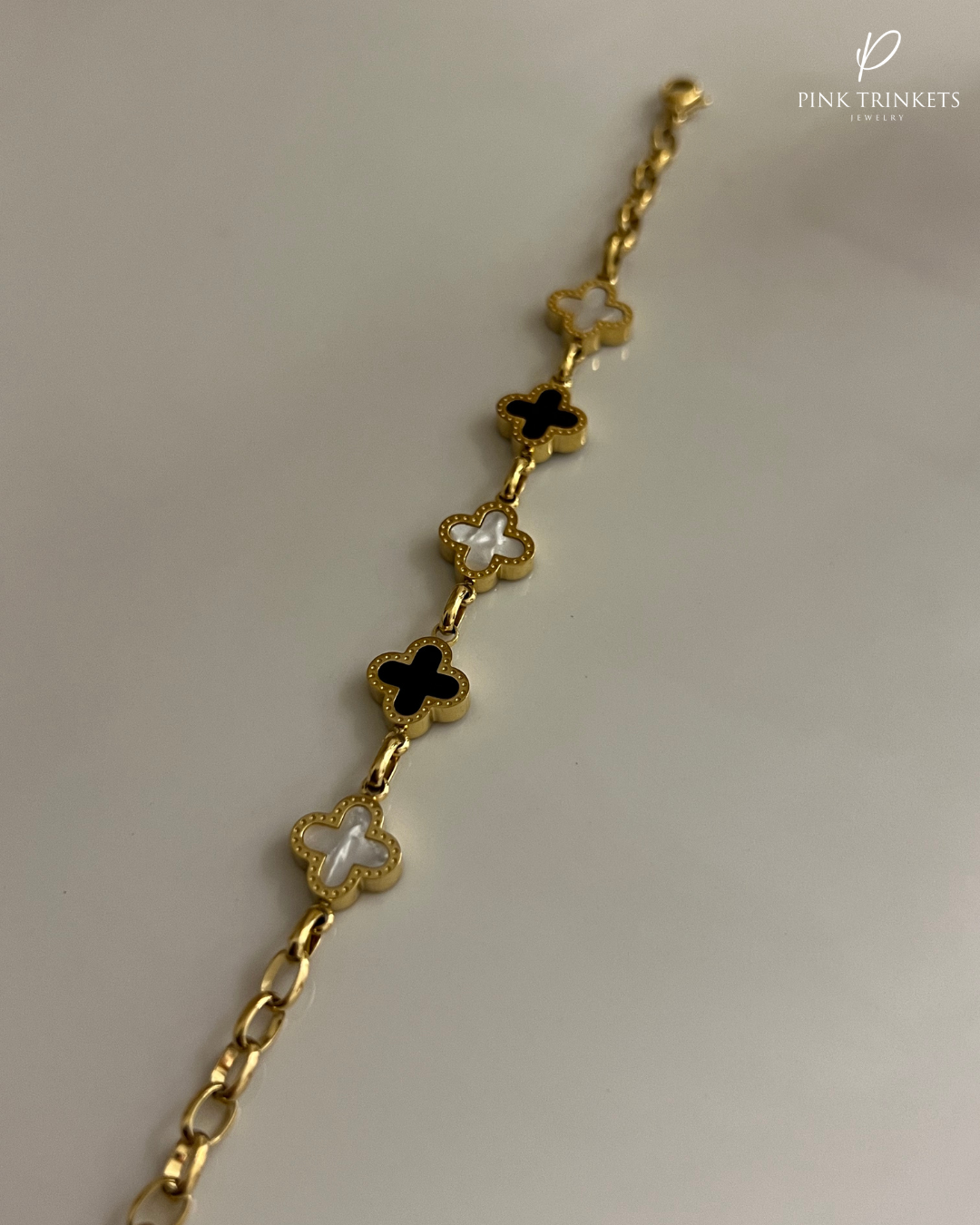 Clover: 18k Gold Plated Clover Bracelet