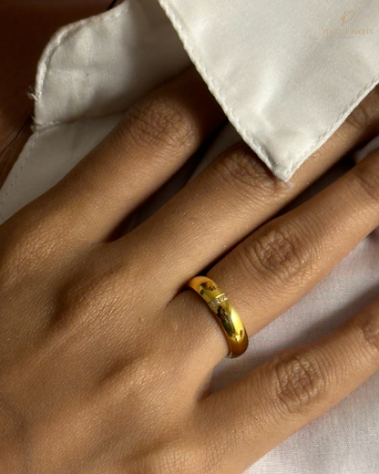 Minimalist: 18k Gold Plated Minimalist Ring Band