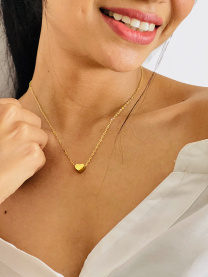 Aurelia: 18k Gold Plated Golden Heart Necklace