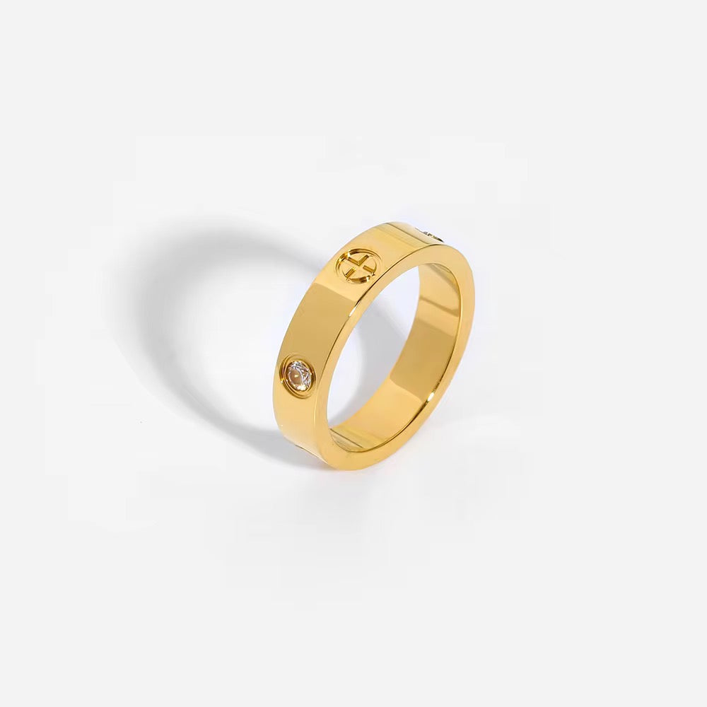 Golden Bloom 18k gold plated ring