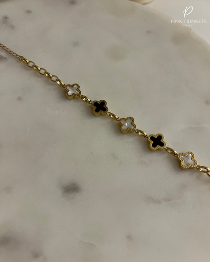 Clover: 18k Gold Plated Clover Bracelet