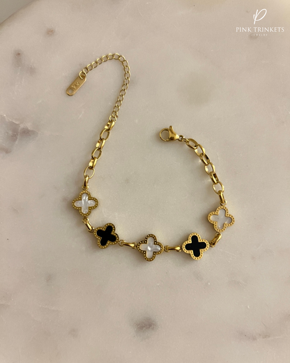 Clover: 18k Gold Plated Clover Bracelet