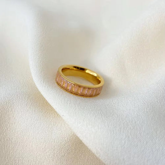 Valeria : 18k Gold Plated Pink Ring