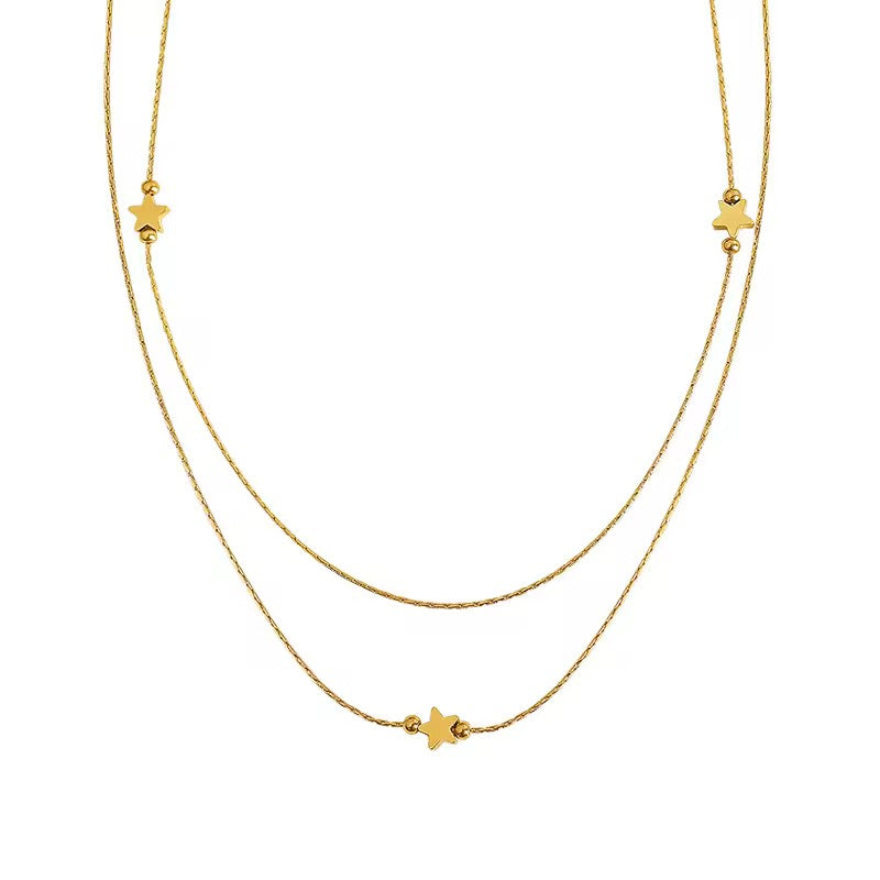 Vesper: 18k Gold Plated Star Pendant Necklace