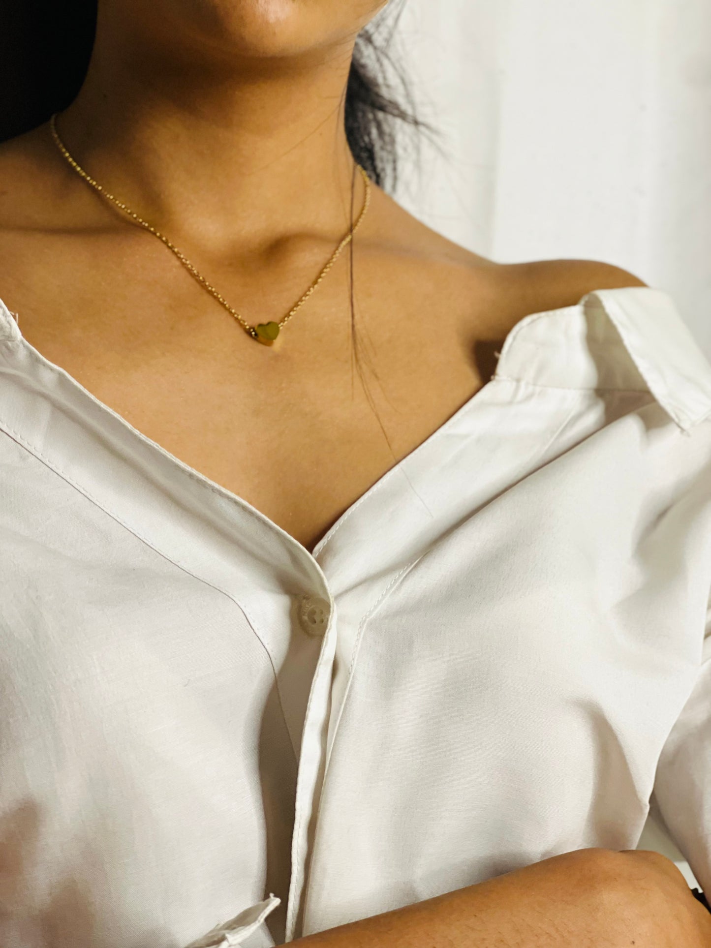 Aurelia: 18k Gold Plated Golden Heart Necklace