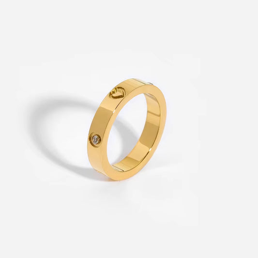 Love Angel 18k gold plated ring
