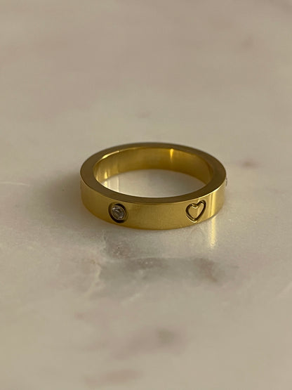 Love Angel 18k gold plated ring