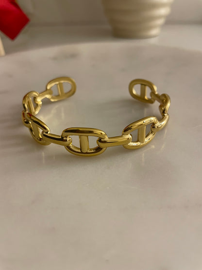 Gilded Glam Link 18k gold plated bracelet