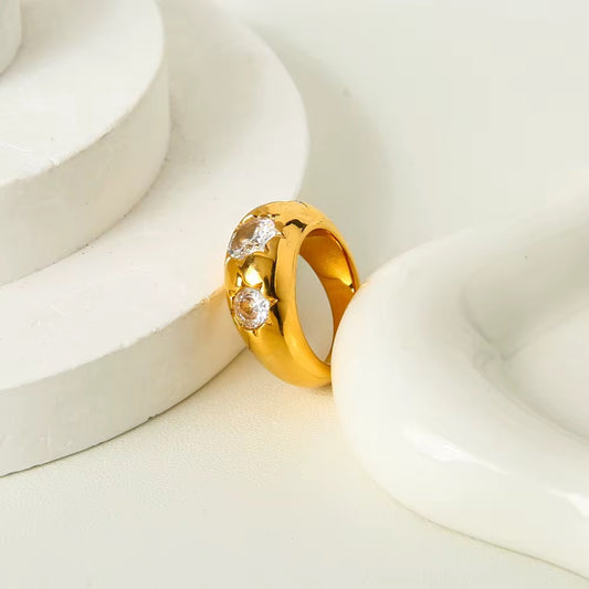 Three-Stoned Ring
