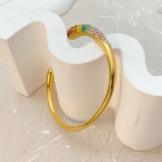 Prism Glow : 18K Gold-Plated Bracelet